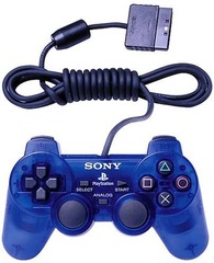 Sony Playstation (PS2) Dualshock 2 Controller Transparent Ocean Blue [Loose Game/System/Item]